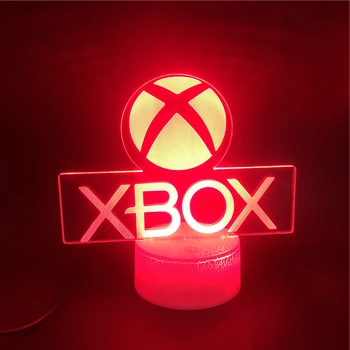 XBOX Spil Forside Spil Bedste gave til Drengen LED Nat Lys USB-Direkte Levering Tegnefilm App Control Børn Fødselsdag Gaver 3d-Lampe
