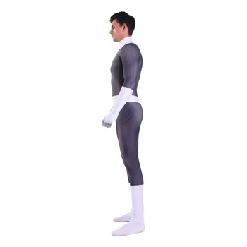 Zentai Bodysuit Cosplay Kostume Danny Phantom Kostume Daniel Danny Fenton 3D-Print Superhelt Halloween Cosplay Buksedragt