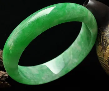 Zheru smykker naturlige Myanmar jadeite 54-64mm grønne armbånd elegante prinsesse smykker bedste gave