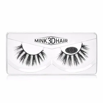 Ægte Mink Lash russiske Volumen 3D Hår-Eyelash Extension Fuld Strip Falske Øjenvipper for Makeup Værktøj L05